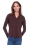 Women's Jersey Knit V-Neck Top front view
