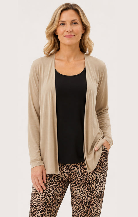 Women's Bamboo Open Cardigan front view