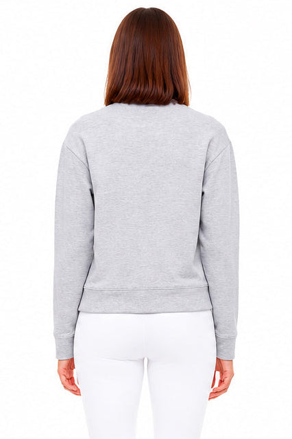 Women's French Twill Long-Sleeve Top back view