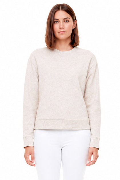 Women's French Twill Long-Sleeve Top front view