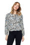 Women's Spiral Knit Long-Sleeve Tie-Neck Top front view