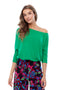 Women's Asymmetrical Off-the-Shoulder Jersey Top front view