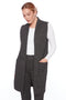 Women's Checker Jacquard Duster Vest front view