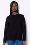 Women's Solid Light Ponte Hoodie front view