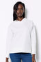 Women's Solid Light Ponte Hoodie front view