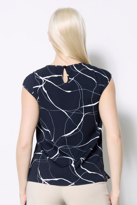 Women's Marble Vegan Silk T-Shirt back view