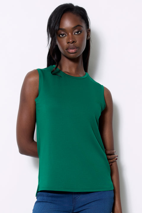 Women's Solid Provence Sleeveless Top front view