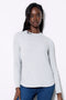 Women's Solid Provence Long-Sleeve Top front view