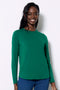 Women's Solid Provence Long-Sleeve Top front view
