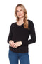 Women's Provence Long-Sleeve V-Neck Top front view