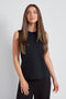 A sleek sleeveless shell top with a flattering slim fit and scoop neckline. An elevated layering essential made in Canada.