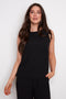 Model wearing UP! Air Flow Tank in Black, front view.