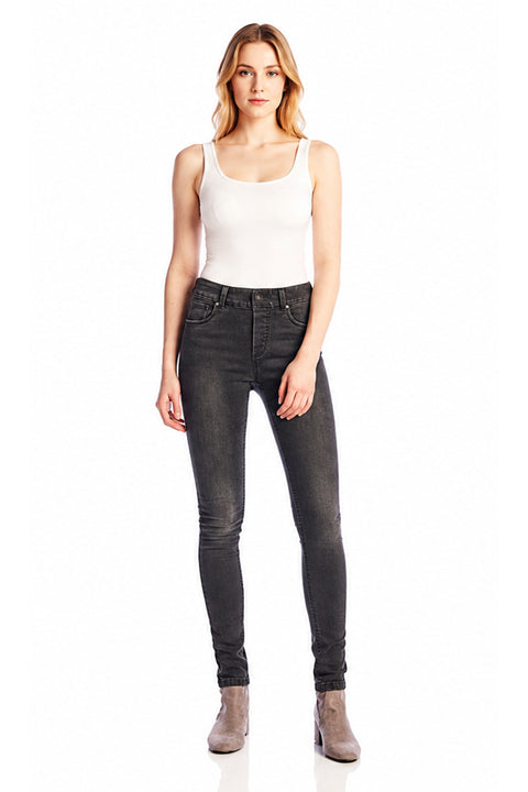 Women's 360 Compression Skinny Jean in Storm Thunder charcoal wash