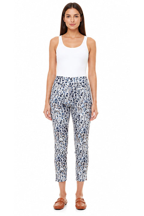 Women's Cobble Techno Petal Vent Ankle Pant cobble print and petal vent front view