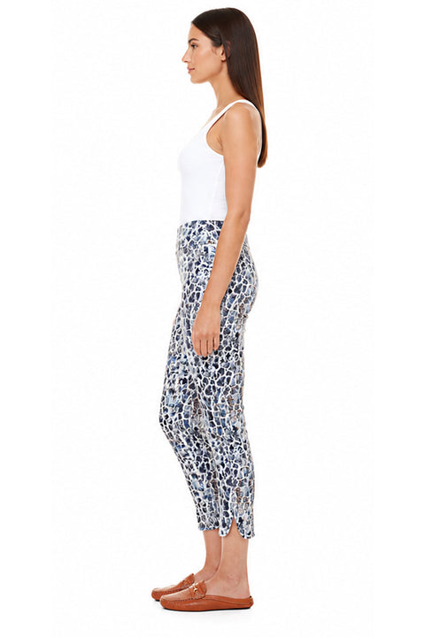 Women's Cobble Techno Petal Vent Ankle Pant cobble print and petal vent side view