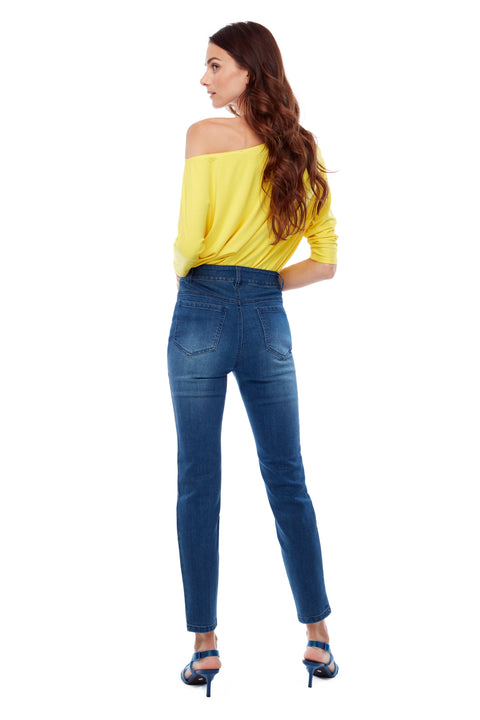 Women's UP!DATED Slim Ankle Jean back view with five-pocket styling