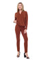 Women's Ponte Slim Cross-Stitch Pintuck Ankle Pant front view