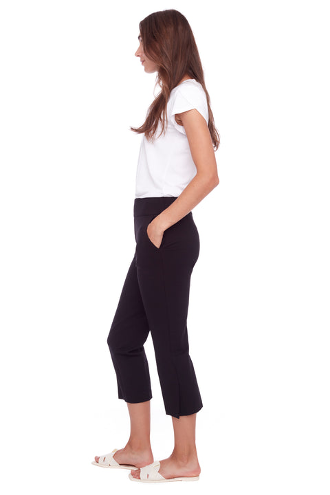 Women's Ponte Slim Crop Pant side view