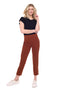 Women's Ponte Slim Crop Pant front view