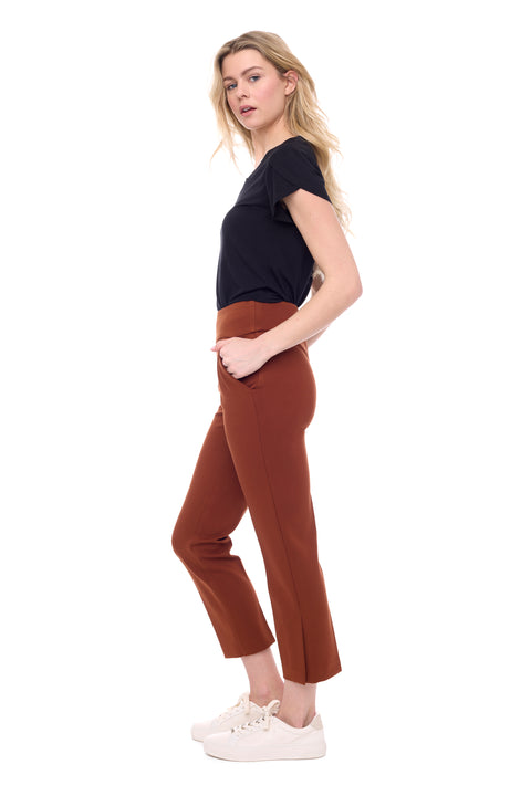 Women's Ponte Slim Crop Pant side view