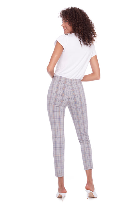 Women's Iceland Plaid Techno Ankle Pant back view