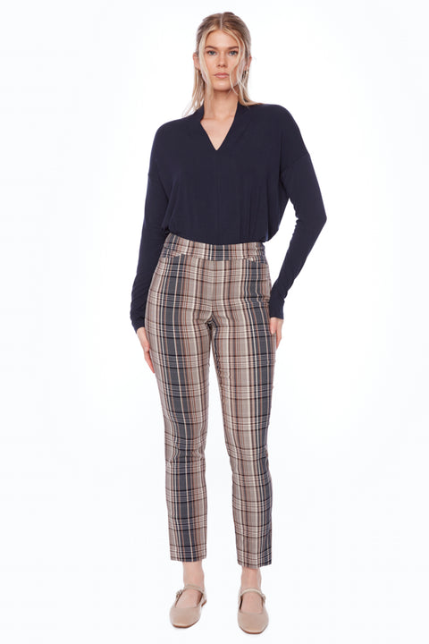 Women's Waterford Plaid Techno Pant front view