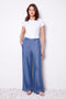 Women's TENCEL Wide Leg Pant in Blue Wash front view