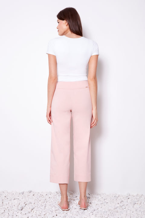 Women's Linen Effect Techno Cropped Pant back view