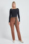 Pantalon droit à ceinture Armani