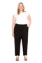 Model wearing 261127_Lantern_Black_Front, sizes 1X–3X.