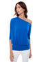 Women's Asymmetrical Off-the-Shoulder Jersey Top front view