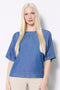 Women's TENCEL T-Shirt in Blue Wash front view