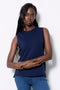 Women's Solid Provence Sleeveless Top front view