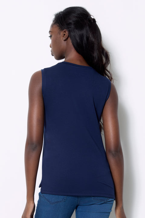 Women's Solid Provence Sleeveless Top back view