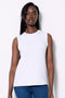 Women's Solid Provence Sleeveless Top front view