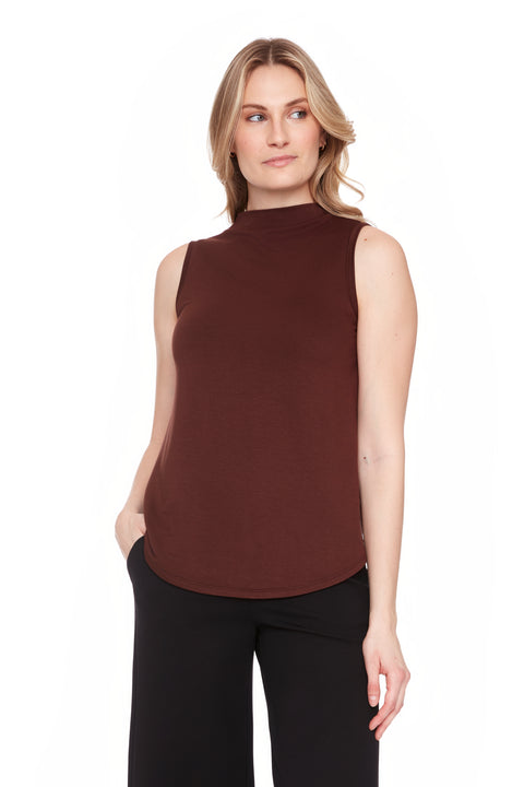 Women's Provence Sleeveless Turtleneck Top front view