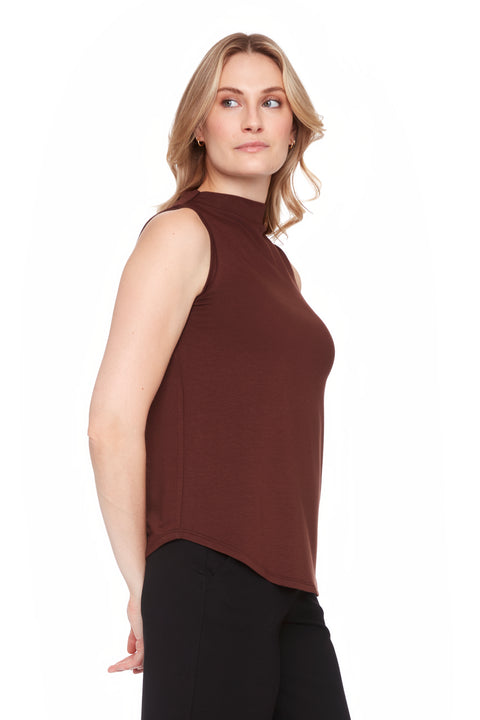Women's Provence Sleeveless Turtleneck Top side view
