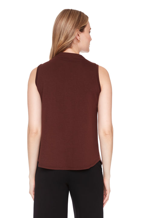 Women's Provence Sleeveless Turtleneck Top back view