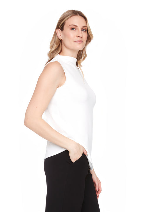 Women's Provence Sleeveless Turtleneck Top side view