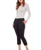 Women's Ponte Essex Plaid Slim Leg Crop front view