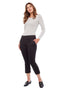 Women's Ponte Essex Plaid Slim Leg Crop front view