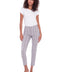 Women's Iceland Plaid Techno Ankle Pant in Iceland Plaid Print front view