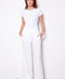 Women's Linen Wide Leg Pant front view in Black