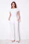 Women's Linen Wide Leg Pant front view in Black