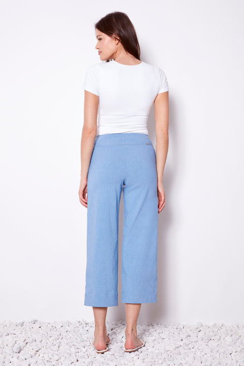 Women's Linen Effect Techno Cropped Pant back view