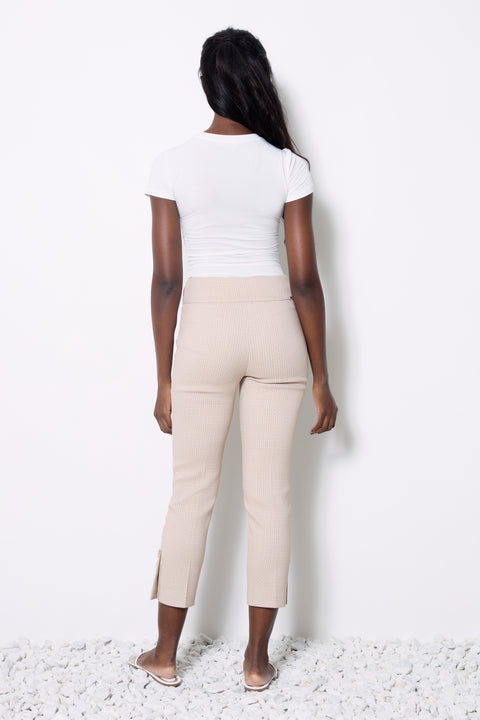 Women's Panama Textured Techno Cropped Pant back view