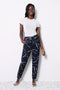 Women's Marble Vegan Silk Jogger front view