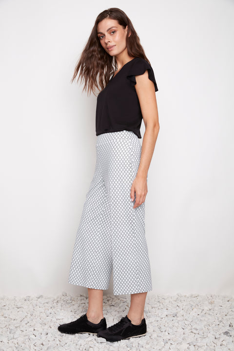 Casa Soft Stream Wide-Leg Cropped Pant