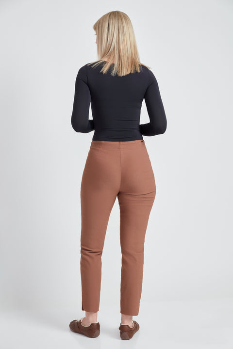 Back view of the Armani Petal-Vent Slim Pocket Pant in Cacao Nibs.