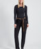 Armani Tie Sash Straight-Leg Pant